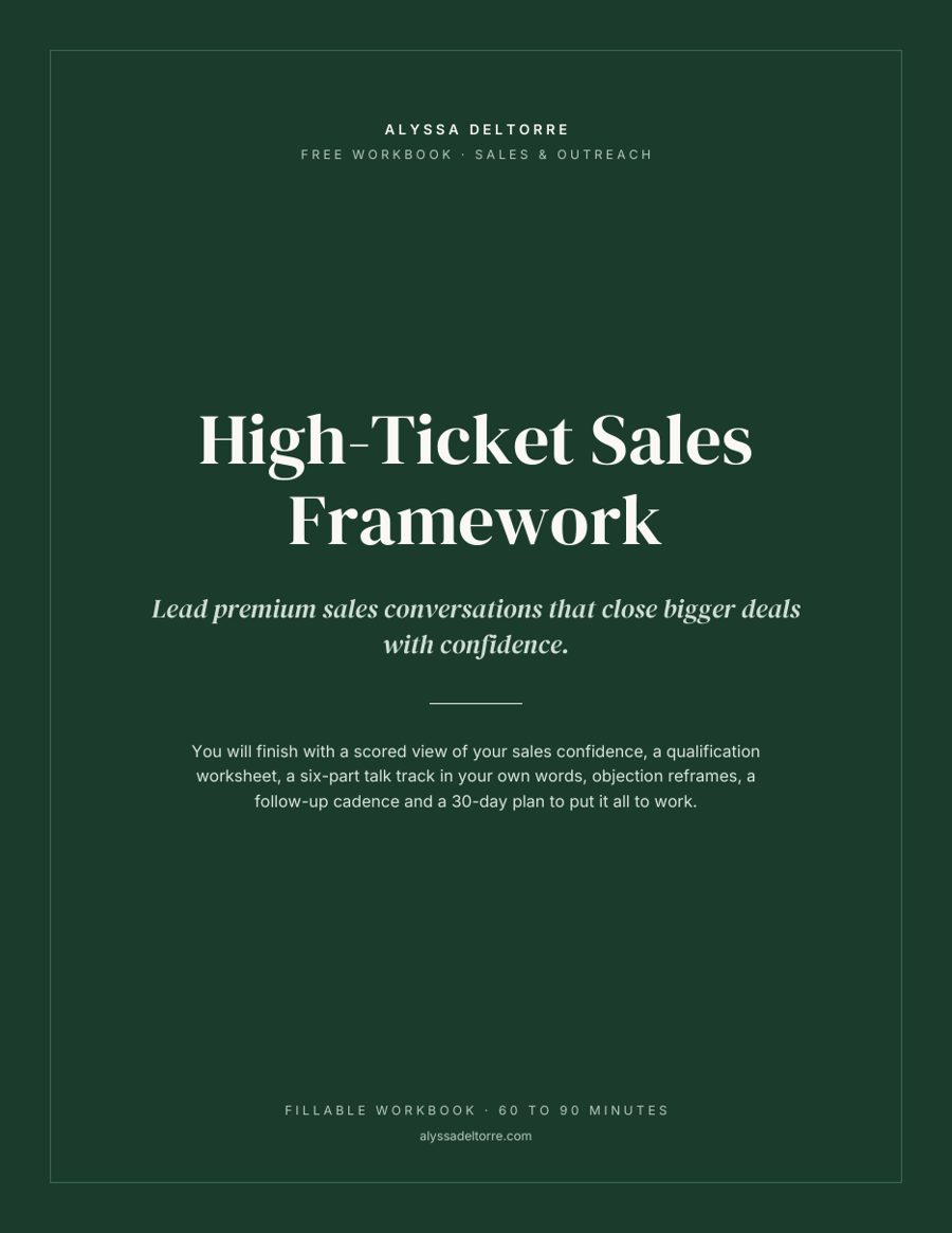 High-Ticket Sales Framework workbook cover