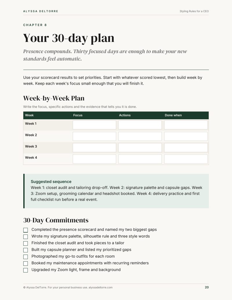 Styling Rules for a CEO sample page