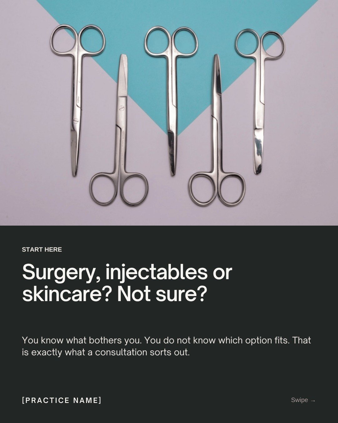 Plastic & Cosmetic Surgery pack, sample Q4 Instagram post 3